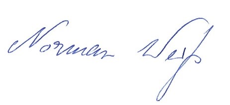 Unterschrift des Heftredakteurs Prof. Dr. Norman Weiß.