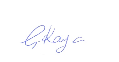 Unterschrift der Heftredakteurin Gizem Kaya.